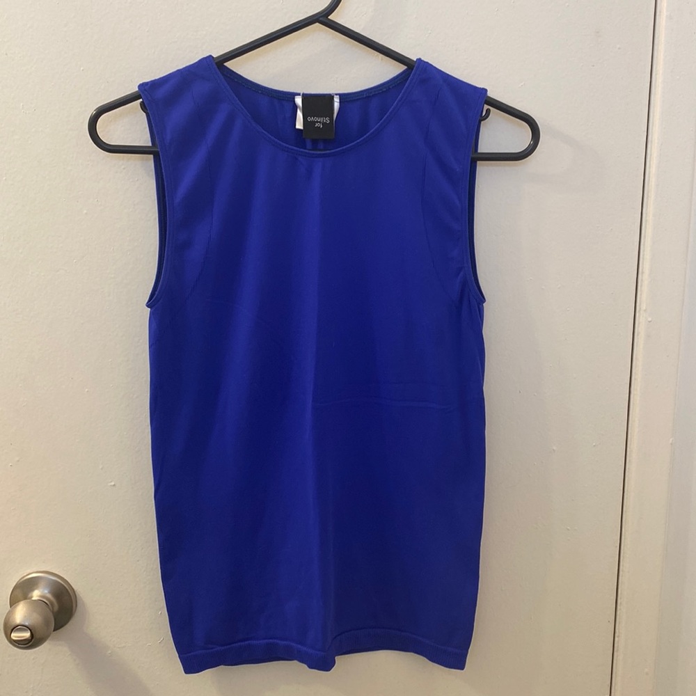 Blue spandex tank